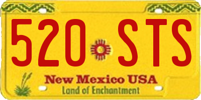NM license plate 520STS