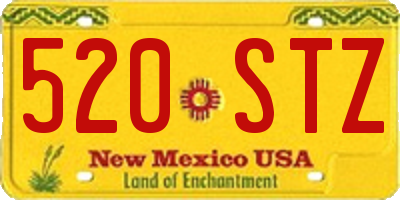 NM license plate 520STZ