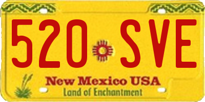 NM license plate 520SVE