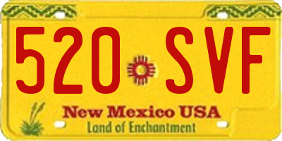 NM license plate 520SVF