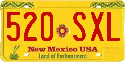 NM license plate 520SXL