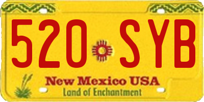 NM license plate 520SYB