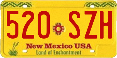 NM license plate 520SZH