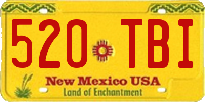 NM license plate 520TBI