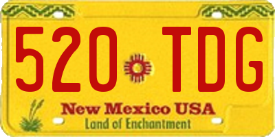 NM license plate 520TDG