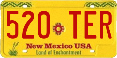 NM license plate 520TER