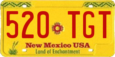 NM license plate 520TGT