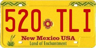 NM license plate 520TLI