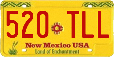 NM license plate 520TLL