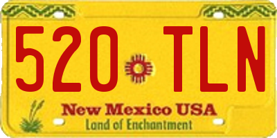 NM license plate 520TLN