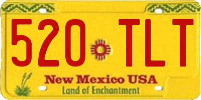 NM license plate 520TLT