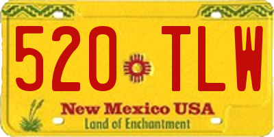 NM license plate 520TLW