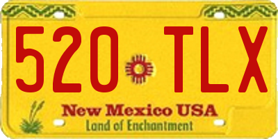 NM license plate 520TLX