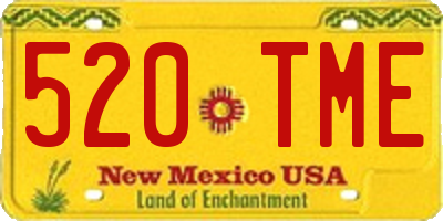 NM license plate 520TME