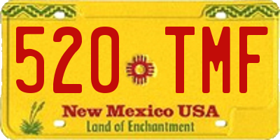 NM license plate 520TMF
