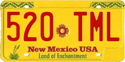 NM license plate 520TML