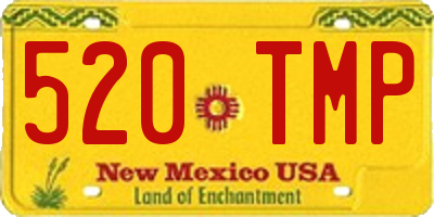 NM license plate 520TMP