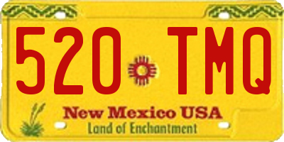 NM license plate 520TMQ