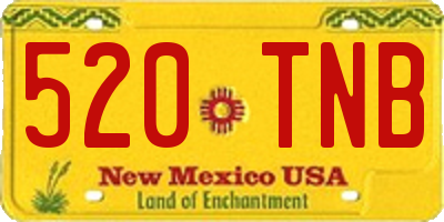 NM license plate 520TNB