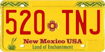 NM license plate 520TNJ