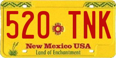 NM license plate 520TNK