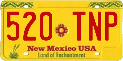 NM license plate 520TNP