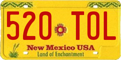 NM license plate 520TOL