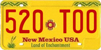 NM license plate 520TOO