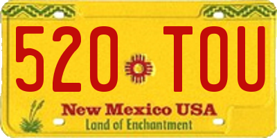 NM license plate 520TOU