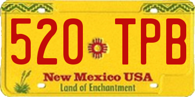 NM license plate 520TPB