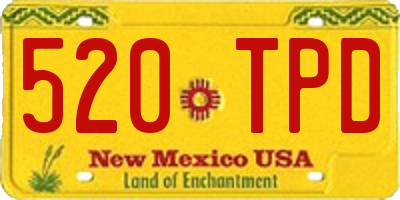 NM license plate 520TPD
