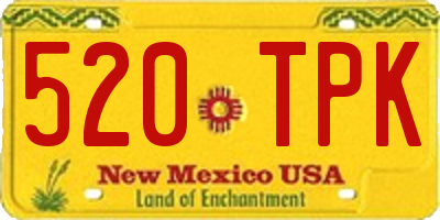 NM license plate 520TPK