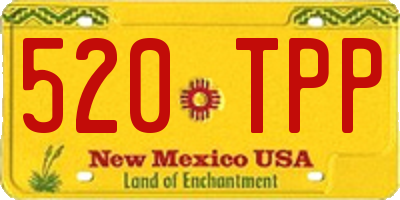 NM license plate 520TPP