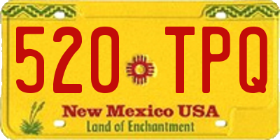 NM license plate 520TPQ