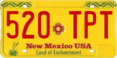 NM license plate 520TPT