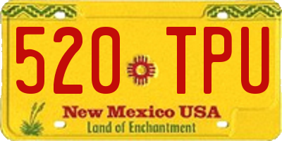 NM license plate 520TPU