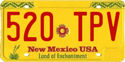 NM license plate 520TPV