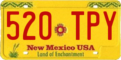 NM license plate 520TPY