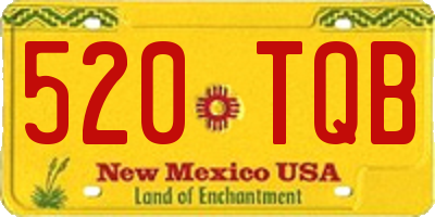 NM license plate 520TQB