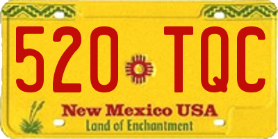 NM license plate 520TQC