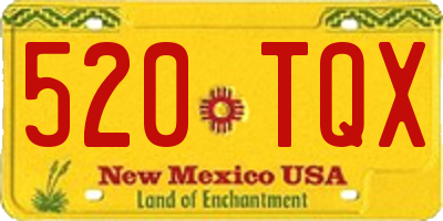 NM license plate 520TQX