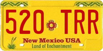 NM license plate 520TRR