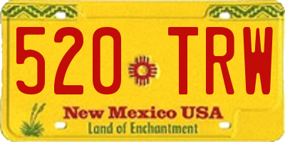 NM license plate 520TRW