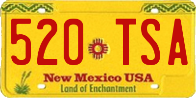 NM license plate 520TSA