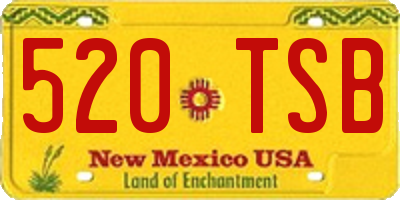 NM license plate 520TSB