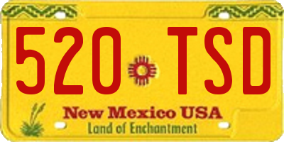 NM license plate 520TSD