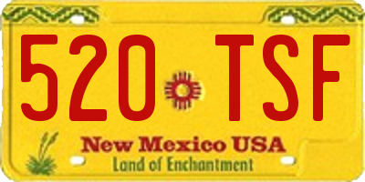 NM license plate 520TSF