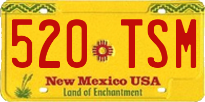 NM license plate 520TSM