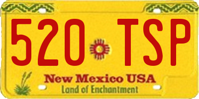 NM license plate 520TSP