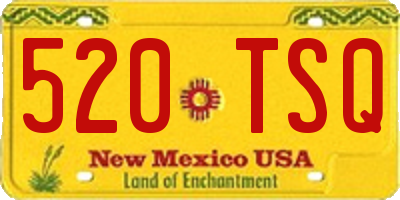NM license plate 520TSQ